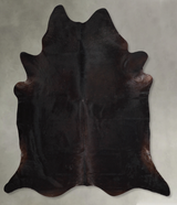 Solid Black XX-Large Brazilian Cowhide Rug 8'1"H x 7'5"W #A54840 by Hudson Hides