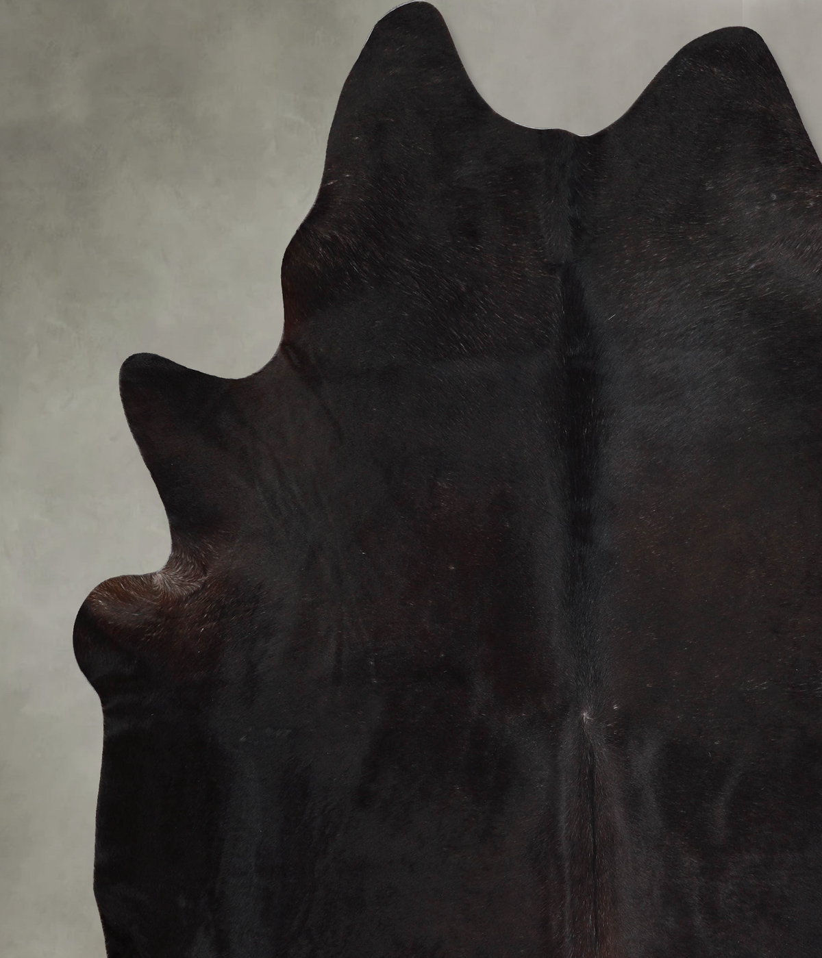 Solid Black XX-Large Brazilian Cowhide Rug 8'1"H x 7'5"W #A54840 by Hudson Hides