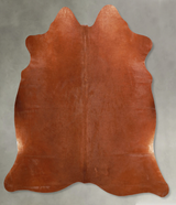 Solid Brown Large Brazilian Cowhide Rug 5'6"H x 5'7"W #A54843 by Hudson Hides