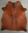 Solid Brown Medium Brazilian Cowhide Rug 6'3"H x 4'8"W #A54844 by Hudson Hides