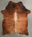 Medium Brindle Large Brazilian Cowhide Rug 6'3"H x 5'4"W #A54845 by Hudson Hides