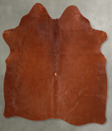 Solid Brown Medium Brazilian Cowhide Rug 5'2"H x 5'0"W #A54846 by Hudson Hides
