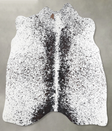 Salt and Pepper Black Medium Brazilian Cowhide Rug 4'6"H x 4'5"W #A54855 by Hudson Hides