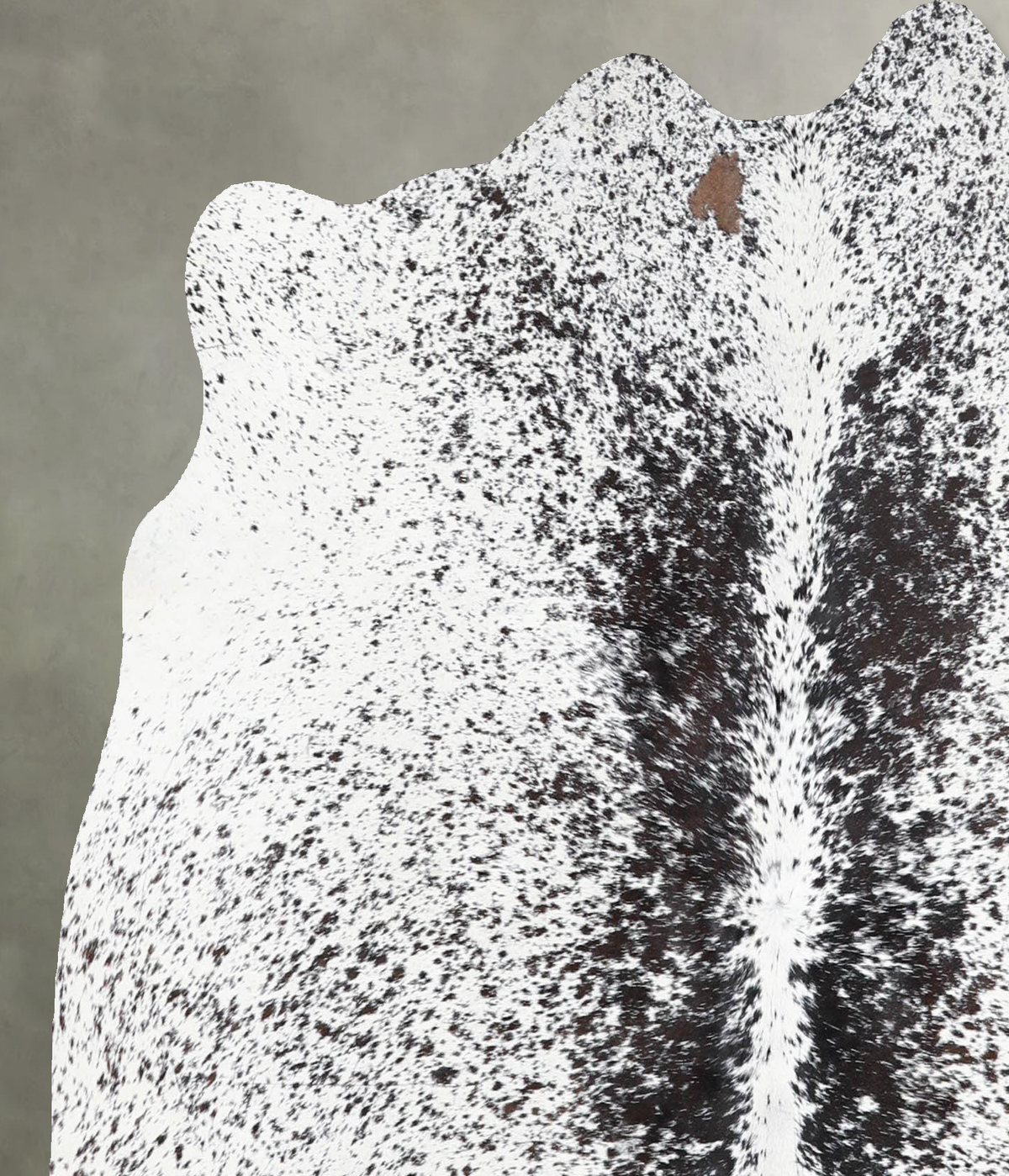 Salt and Pepper Black Medium Brazilian Cowhide Rug 4'6"H x 4'5"W #A54855 by Hudson Hides