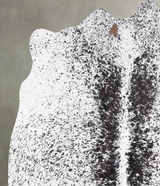 Salt and Pepper Black Medium Brazilian Cowhide Rug 4'6"H x 4'5"W #A54855 by Hudson Hides