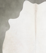 Solid White Large Brazilian Cowhide Rug 6'1"H x 5'7"W #A54863 by Hudson Hides