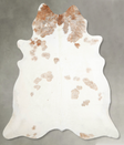 Brown and White XX-Large Brazilian Cowhide Rug 7'4"H x 6'10"W #A54867 by Hudson Hides