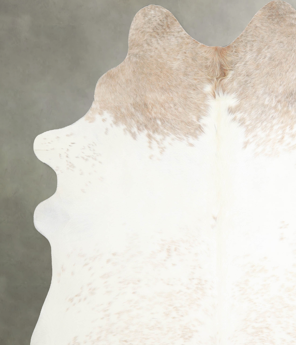 Beige and White XX-Large Brazilian Cowhide Rug 7'11"H x 6'10"W #A54868 by Hudson Hides