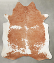 Beige and White X-Large Brazilian Cowhide Rug 7'5"H x 6'2"W #A54870 by Hudson Hides