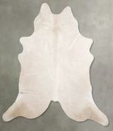 Solid White X-Large Brazilian Cowhide Rug 6'8"H x 6'8"W #A54877 by Hudson Hides