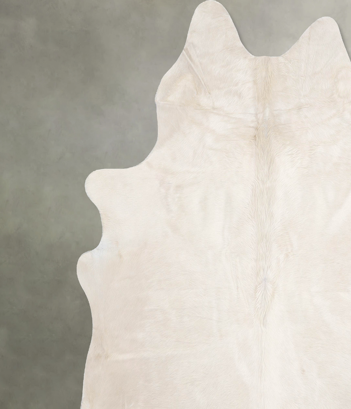 Solid White X-Large Brazilian Cowhide Rug 6'8"H x 6'8"W #A54877 by Hudson Hides