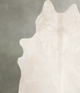 Solid White X-Large Brazilian Cowhide Rug 6'8"H x 6'8"W #A54877 by Hudson Hides