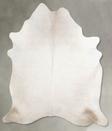Solid White X-Large Brazilian Cowhide Rug 6'11"H x 6'0"W #A54878 by Hudson Hides
