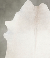 Solid White X-Large Brazilian Cowhide Rug 6'11"H x 6'0"W #A54878 by Hudson Hides