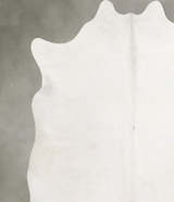 Solid White X-Large Brazilian Cowhide Rug 6'3"H x 6'7"W #A54879 by Hudson Hides