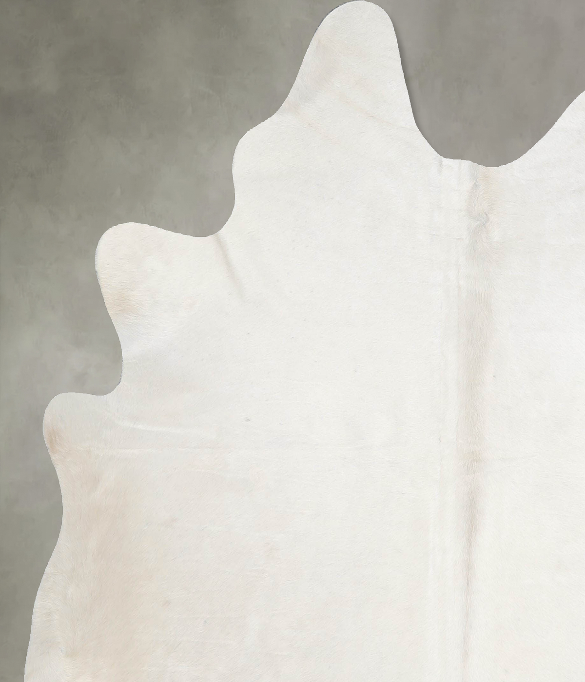 Solid White Large Brazilian Cowhide Rug 6'2"H x 5'8"W #A54881 by Hudson Hides
