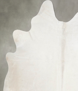 Solid White Large Brazilian Cowhide Rug 6'2"H x 5'8"W #A54881 by Hudson Hides