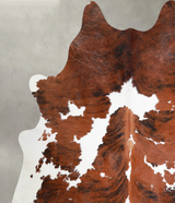 Tricolor X-Large Brazilian Cowhide Rug 7'3"H x 6'10"W #A54882 by Hudson Hides