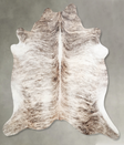 Light Brindle X-Large Brazilian Cowhide Rug 7'0"H x 7'0"W #A54892 by Hudson Hides