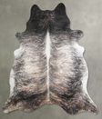 Grey Brindle XX-Large Brazilian Cowhide Rug 7'11"H x 7'5"W #A54893 by Hudson Hides