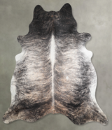 Grey Brindle XX-Large Brazilian Cowhide Rug 7'11"H x 7'5"W #A54893 by Hudson Hides