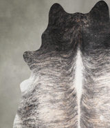 Grey Brindle XX-Large Brazilian Cowhide Rug 7'11"H x 7'5"W #A54893 by Hudson Hides