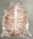 Light Brindle XX-Large Brazilian Cowhide Rug 7'2"H x 7'0"W #A54894 by Hudson Hides