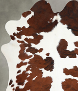 Tricolor X-Large Brazilian Cowhide Rug 7'3"H x 6'5"W #A54895 by Hudson Hides