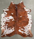 Tricolor X-Large Brazilian Cowhide Rug 7'3"H x 6'1"W #A54896 by Hudson Hides