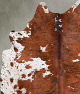 Tricolor X-Large Brazilian Cowhide Rug 7'3"H x 6'1"W #A54896 by Hudson Hides