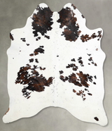 Tricolor X-Large Brazilian Cowhide Rug 7'1"H x 6'3"W #A54897 by Hudson Hides