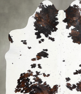 Tricolor X-Large Brazilian Cowhide Rug 7'1"H x 6'3"W #A54897 by Hudson Hides