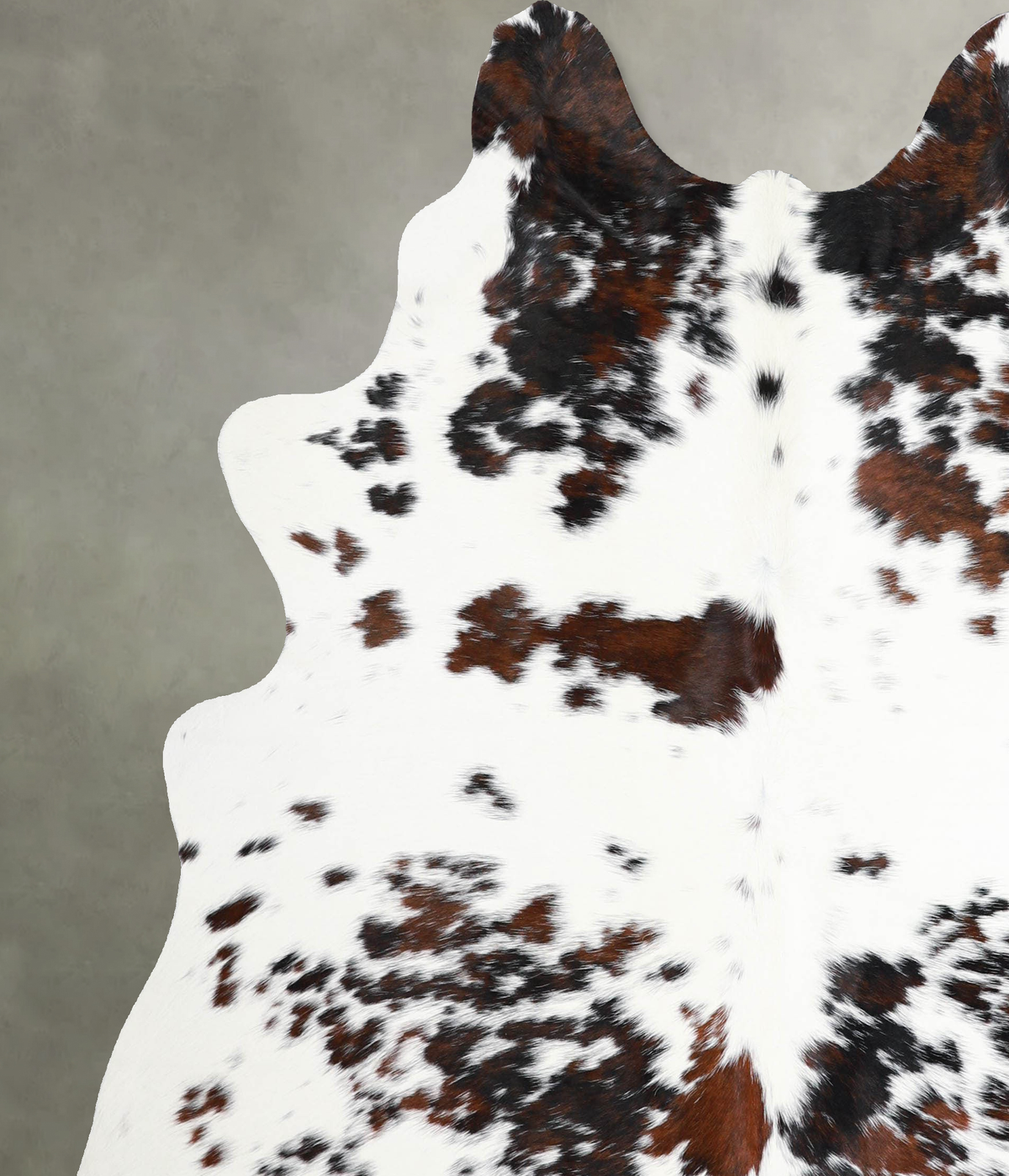 Tricolor Large Brazilian Cowhide Rug 6'9"H x 5'11"W #A54903 by Hudson Hides