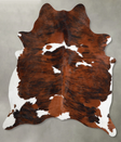 Tricolor X-Large Brazilian Cowhide Rug 6'11"H x 6'2"W #A54904 by Hudson Hides