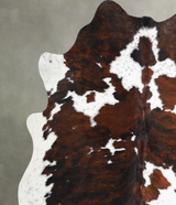 Tricolor Large Brazilian Cowhide Rug 5'10"H x 6'0"W #A54907 by Hudson Hides