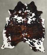 Tricolor X-Large Brazilian Cowhide Rug 6'11"H x 6'2"W #A54909 by Hudson Hides