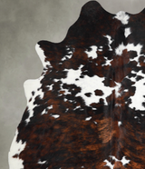 Tricolor X-Large Brazilian Cowhide Rug 6'11"H x 6'2"W #A54909 by Hudson Hides