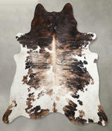 Tricolor XX-Large Brazilian Cowhide Rug 7'11"H x 7'9"W #A54911 by Hudson Hides