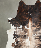 Tricolor XX-Large Brazilian Cowhide Rug 7'11"H x 7'9"W #A54911 by Hudson Hides