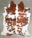 Tricolor XX-Large Brazilian Cowhide Rug 7'6"H x 6'9"W #A54912 by Hudson Hides