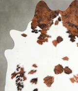 Tricolor X-Large Brazilian Cowhide Rug 7'3"H x 6'3"W #A54913 by Hudson Hides
