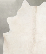 Solid White Large Brazilian Cowhide Rug 6'7"H x 5'8"W #A54915 by Hudson Hides