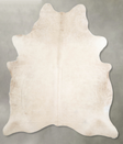 Solid White X-Large Brazilian Cowhide Rug 7'2"H x 6'0"W #A54916 by Hudson Hides