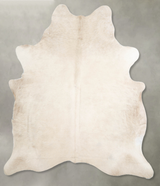 Solid White X-Large Brazilian Cowhide Rug 7'2"H x 6'0"W #A54916 by Hudson Hides