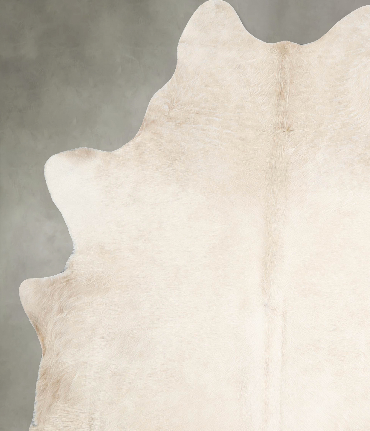 Solid White X-Large Brazilian Cowhide Rug 7'2"H x 6'0"W #A54916 by Hudson Hides