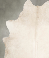 Solid White X-Large Brazilian Cowhide Rug 7'2"H x 6'0"W #A54916 by Hudson Hides