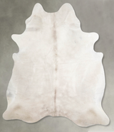 Solid White X-Large Brazilian Cowhide Rug 7'2"H x 6'0"W #A54918 by Hudson Hides