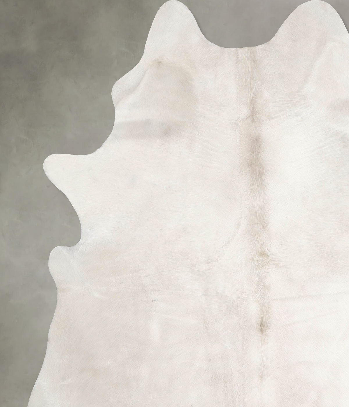Solid White X-Large Brazilian Cowhide Rug 7'2"H x 6'0"W #A54918 by Hudson Hides