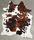 Tricolor X-Large Brazilian Cowhide Rug 7'4"H x 6'2"W #A54919 by Hudson Hides