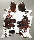 Tricolor X-Large Brazilian Cowhide Rug 7'2"H x 6'0"W #A54920 by Hudson Hides